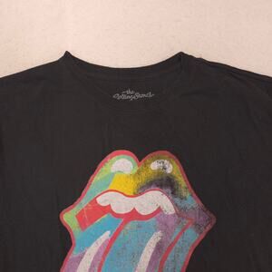 The Rolling Stones Band Crew Neck Short Sleeve T Shirt Mens Size Medium M Black